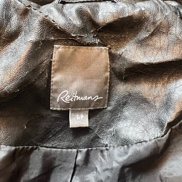 Women’s black Reitmans “leather” jacket XS - Picture 2 of 3